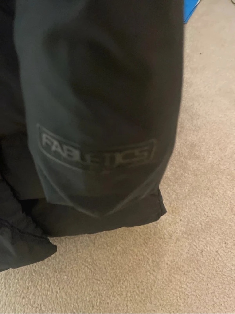 Fabletics Women's Black Long Puffer Coat with Hood - Picture 4 of 4